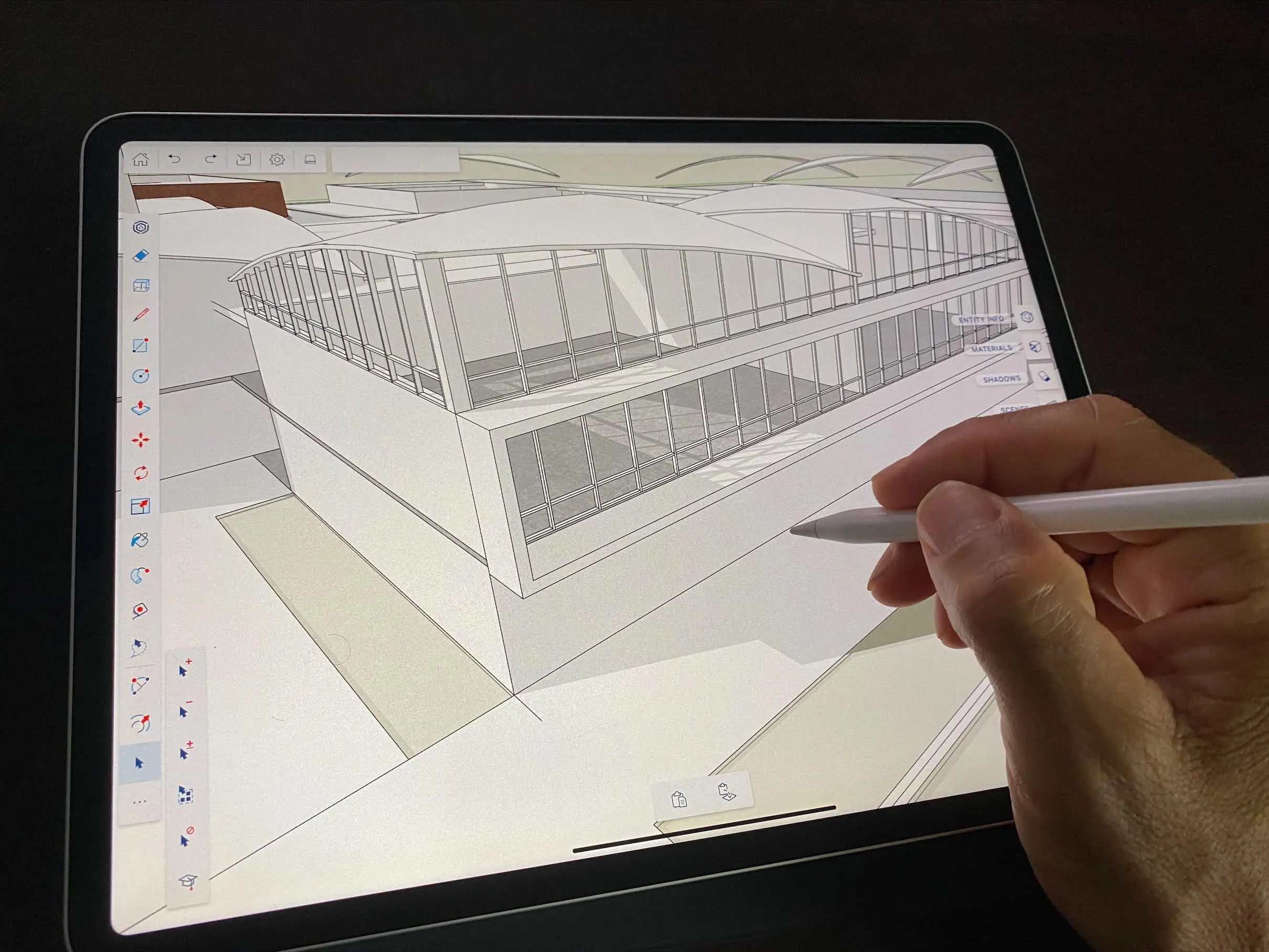 SketchUp for iPad work. Image courtesy of Perkins Eastman.