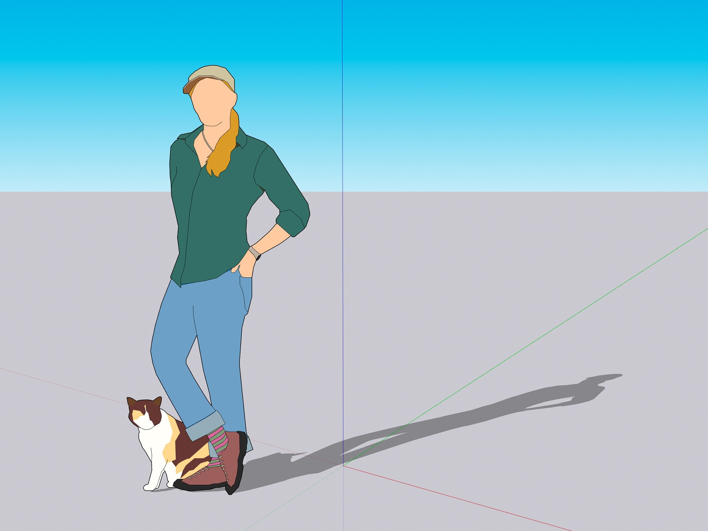Image of SketchUp 2023 scale figure.