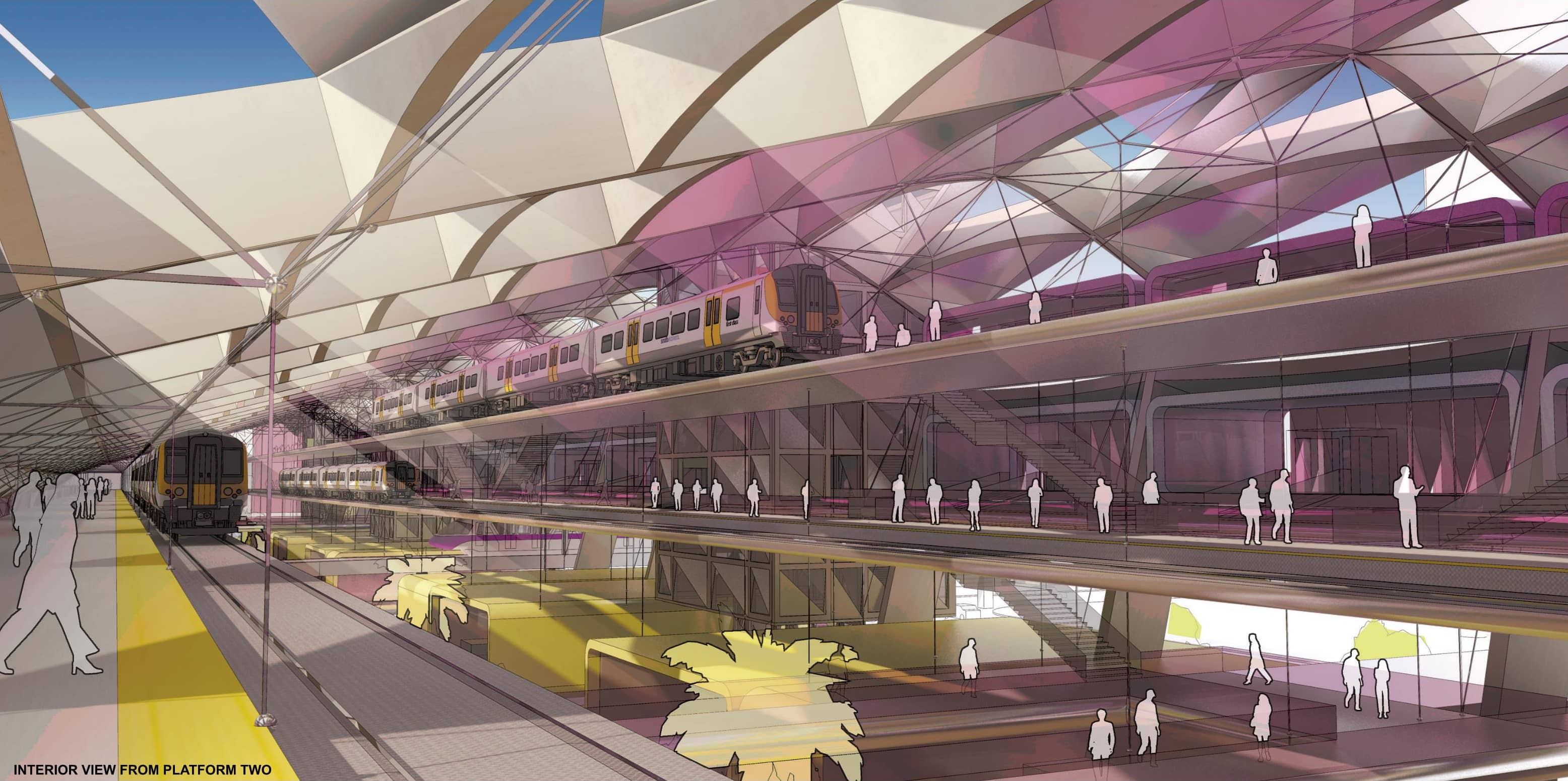 Conceptual design rendering for the Miami Central Train Station; Jack's Ascent competition entry