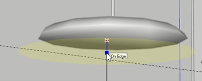  2nd click:  Determine where on the surface you want to place the light. Then, simply move the light along the surface to the desired location.